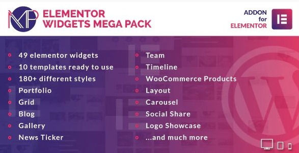 Elementor Widgets Mega Pack - Addons for Elementor Page Builder WordPress Plugin