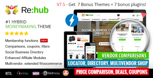 REHub - Price Comparison, Multi Vendor Marketplace Wordpress Theme