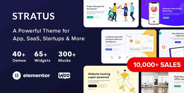 Stratus – App, SaaS and Software Startup Tech Theme