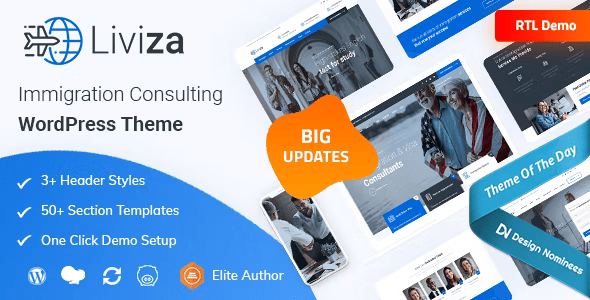 Liviza – Immigration Consulting WordPress Theme