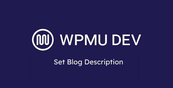 WPMU DEV Set Blog Description