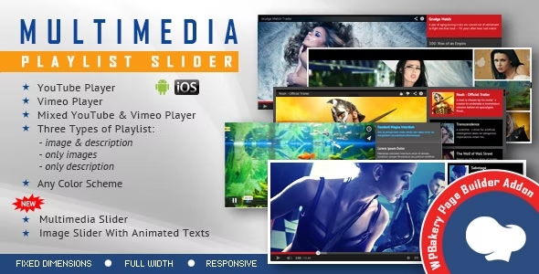 Multimedia Playlist Slider for WPBakery Page Builder