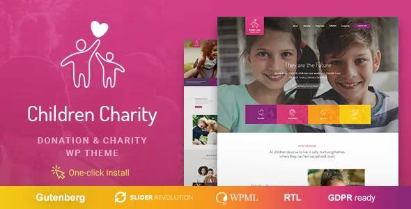 Children Charity Nonprofit and NGO WordPress Theme