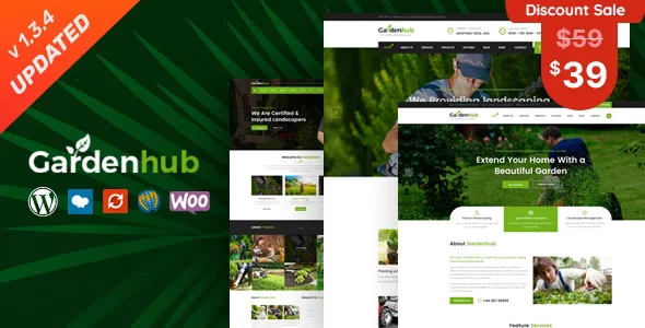 Garden HUB Gardening Lawn and Landscaping WordPress Theme