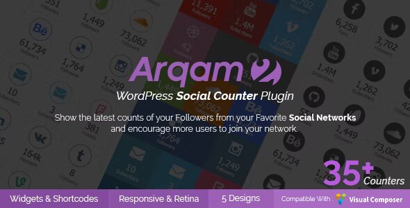 Social Counter Plugin for WordPress - Arqam
