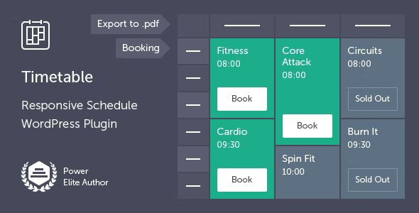 Timetable Responsive Schedule for WordPress