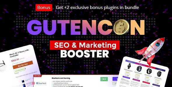 Gutencon - Marketing and SEO Booster, Listing Tables, Review Builder for Gutenberg