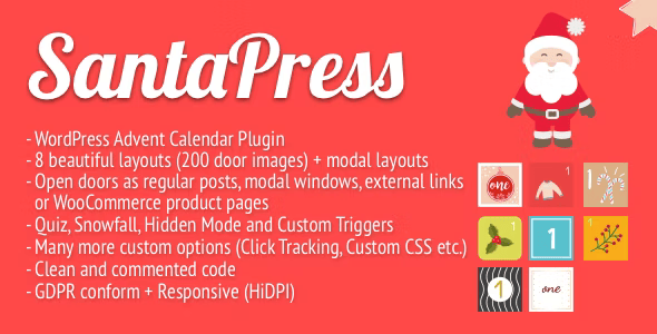 SantaPress - WordPress Advent Calendar Plugin & Quiz GPL License